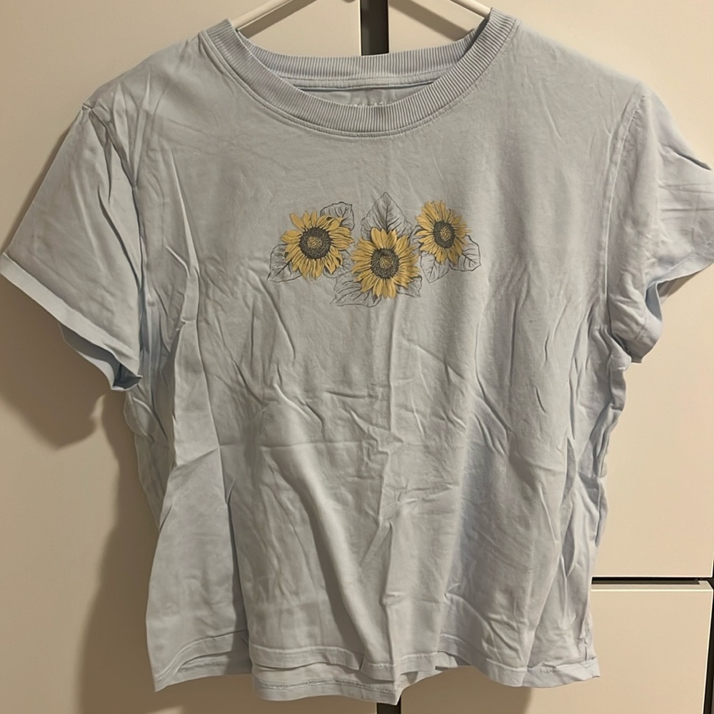 American Eagle Sunflower Print Shirt Size M